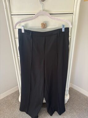 Jessica Simpson Black Cropped Wide Leg Pants